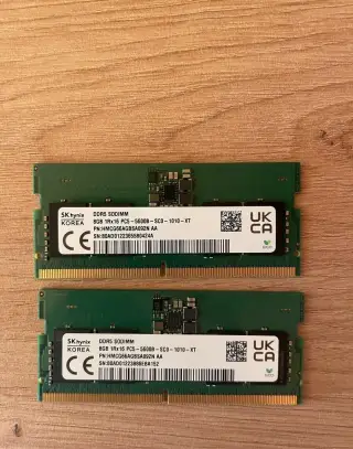 2x 8gb ram 5600Mhz DDR5