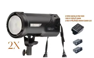 Záblesky FOMEI Digitalis PRO T600 + vysílač/přijímače