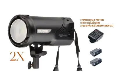 Záblesky FOMEI Digitalis PRO T600 + vysílač/přijímače