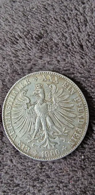 Frankfurtský tolar 1860