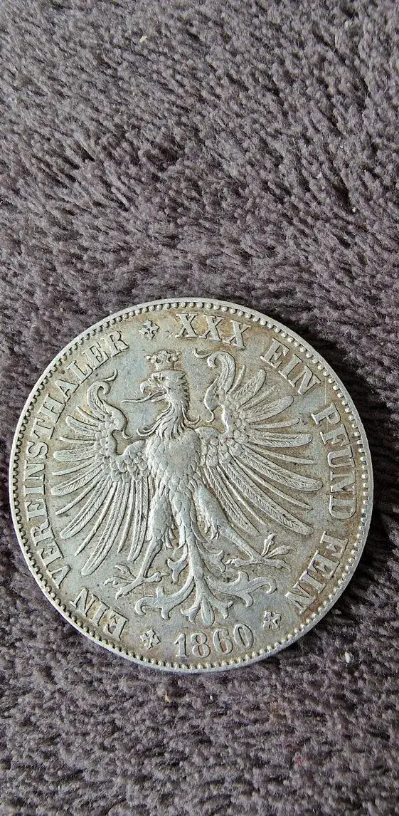 Frankfurtský tolar 1860