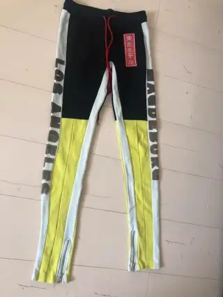 Track Pants black-yellow, size M