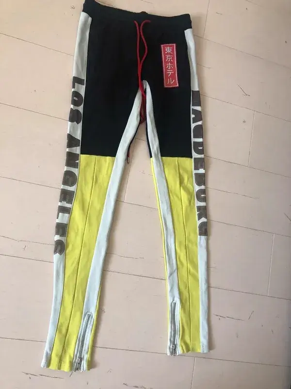 Track Pants black-yellow, size M