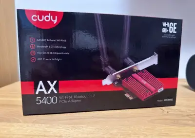 CUDY AX5400 Wi-Fi 6E PCI Express Adapter záruka 6/24