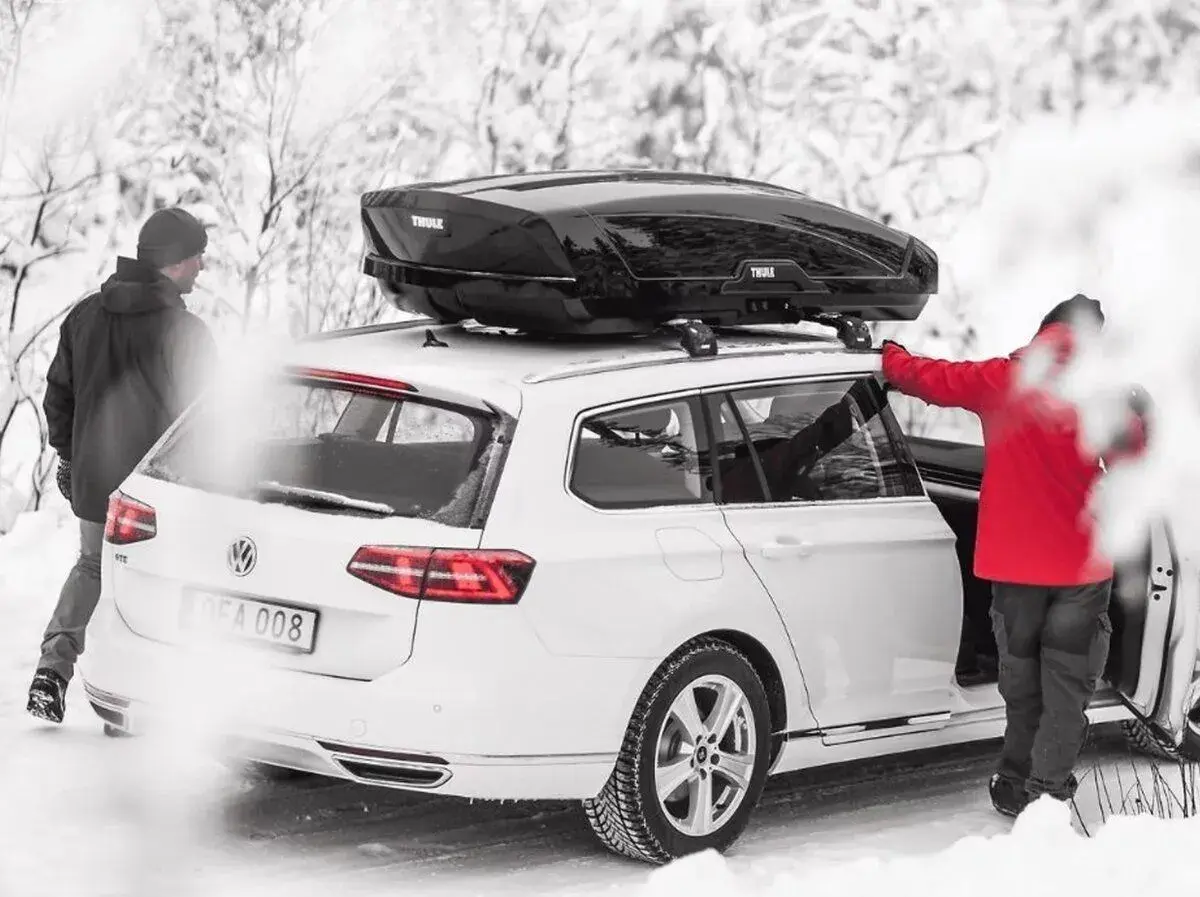 Thule Motion XT L, WingBar Evo, patky, ochr. potah – zánovní