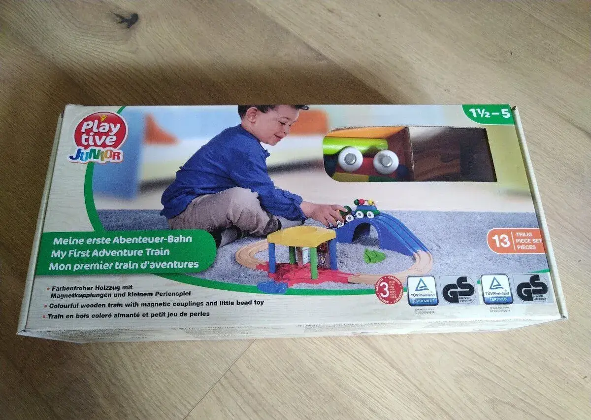 Playtive junior dřevěná dráha a vlak