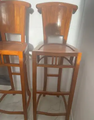 Barové židle teak - set 4