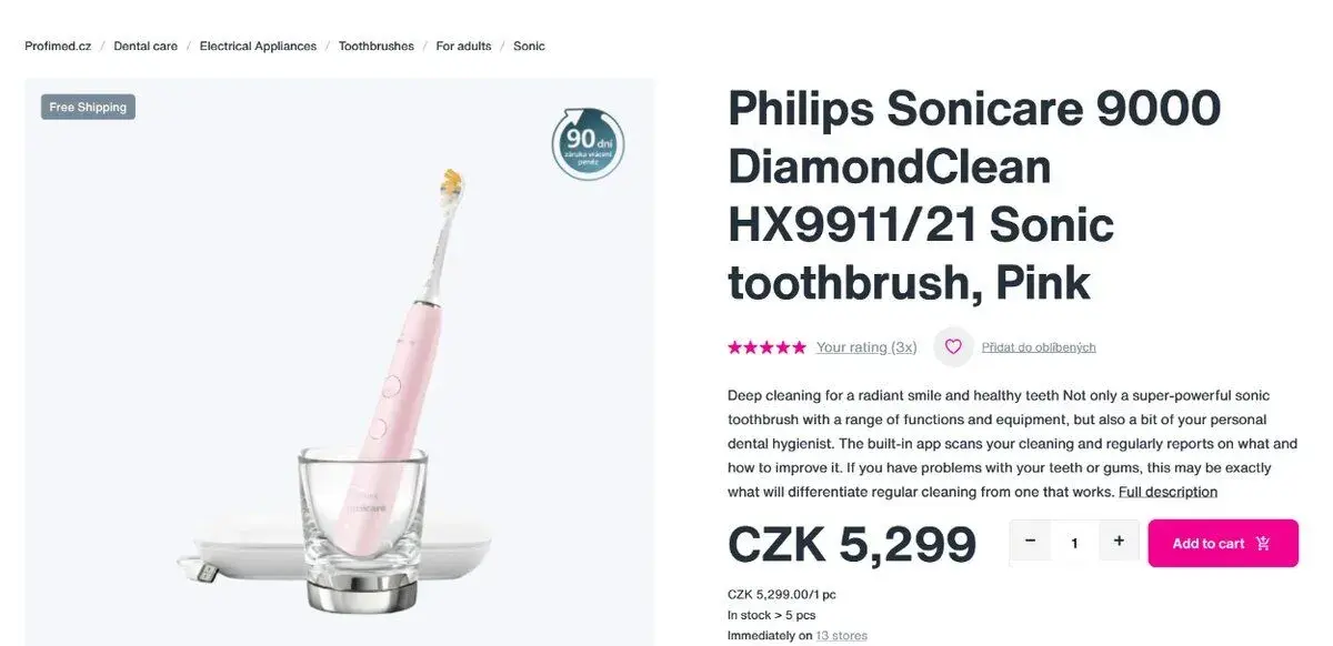 Philips Sonicare 9000 DiamondClean HX9911/21