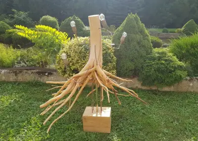 Dřevěná lampa - kořen