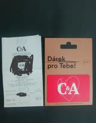 Dárková karta do C&A obchodu.