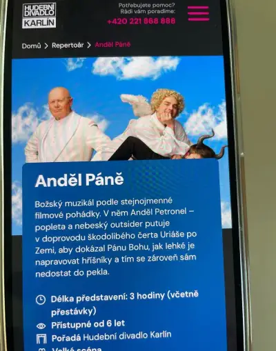 4 Vstupenky Anděl Páně na 23.10. 19:00