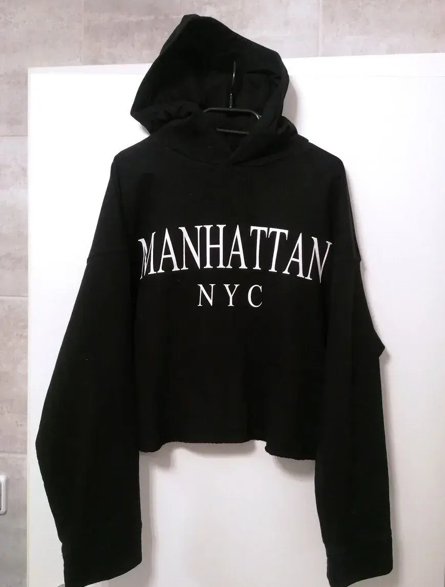Zara černá mikina s kapucí, oversize, vel. M/L