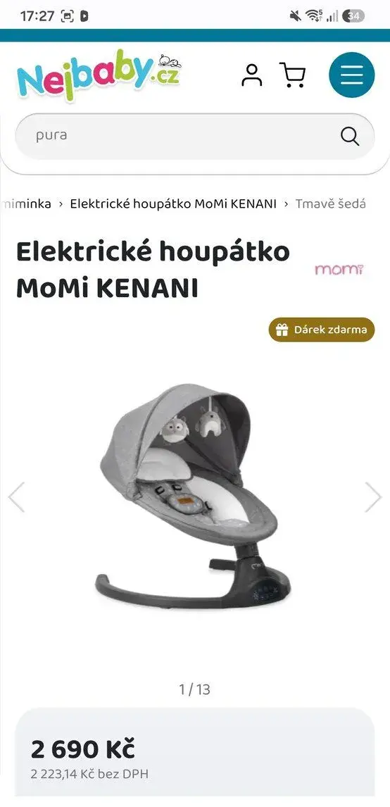 Elektrické houpátko MoMi KENANI
