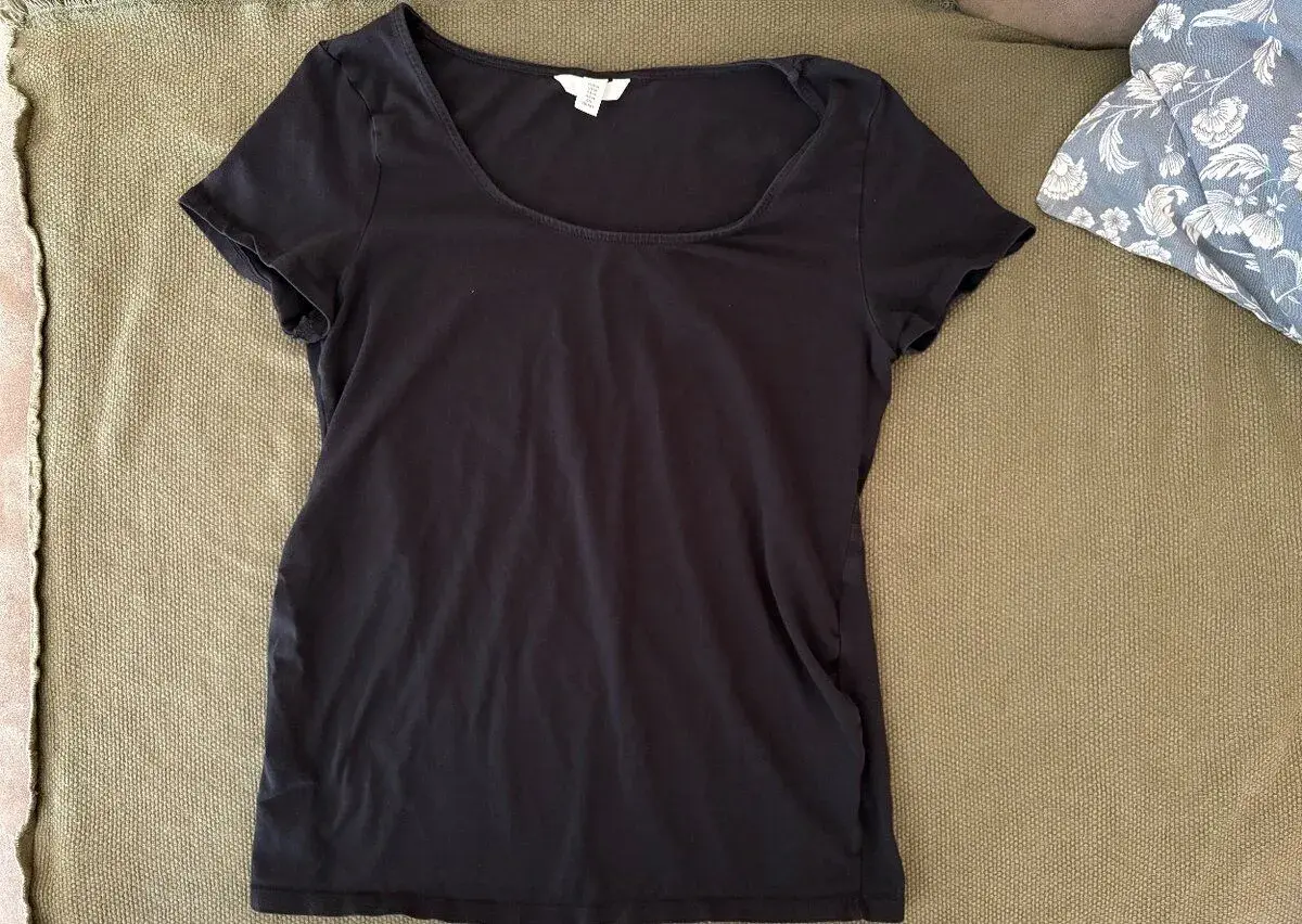 Těhotenské tričko černé H&M