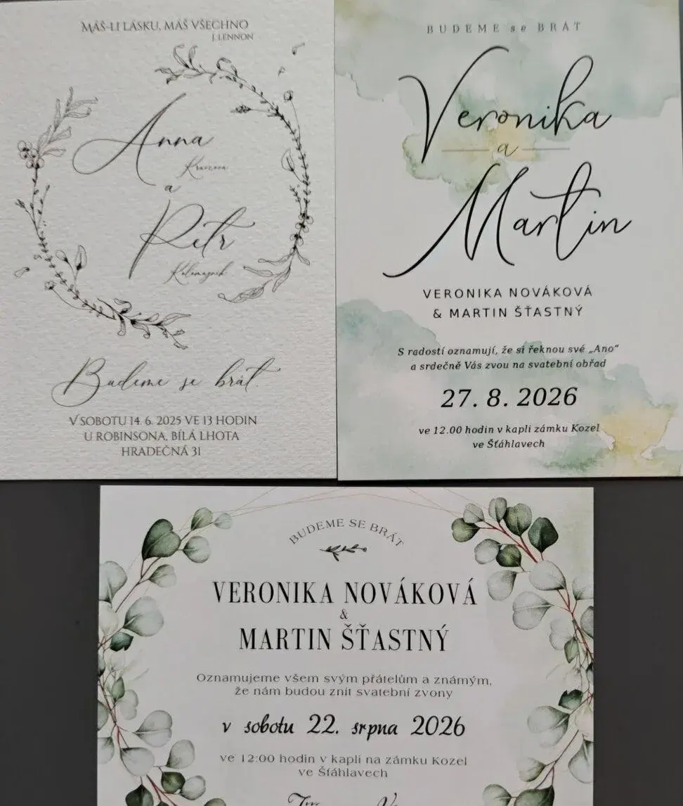 Novodobé svatební oznámení