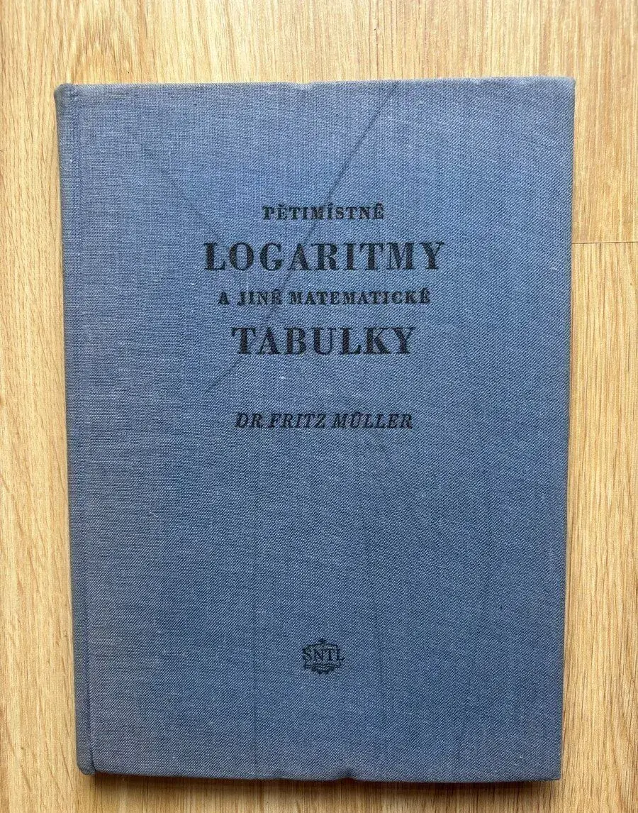 5-místné logaritmy a jiné mat. tabulky, 1956