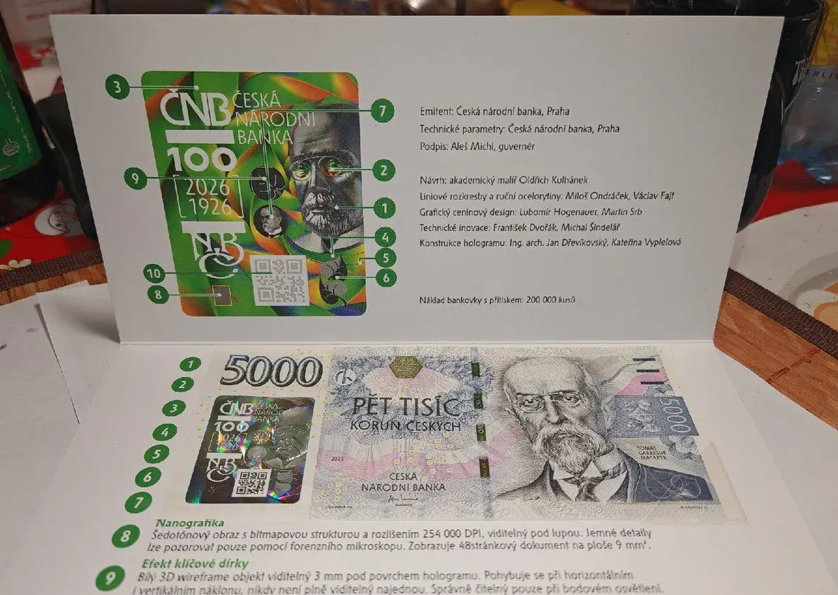 5000 Kč s přítiskem+ přebal zdarma + pošta zdarma