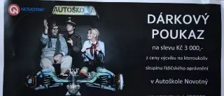 Dárkový poukaz na slevu 3000,- Kč v Autoškole Novotný