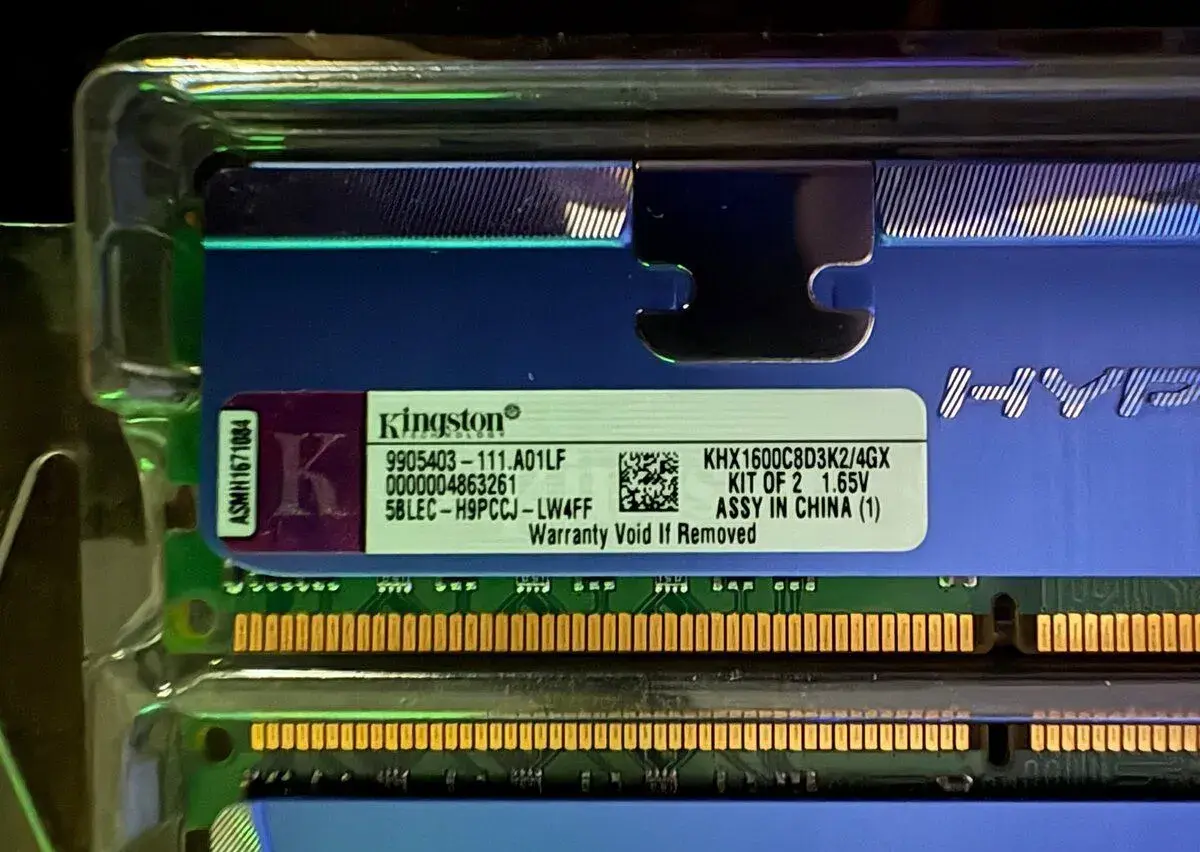 RAM Kingston HyperX DDR3 4 GB (2x 2 GB), 1600 MHz