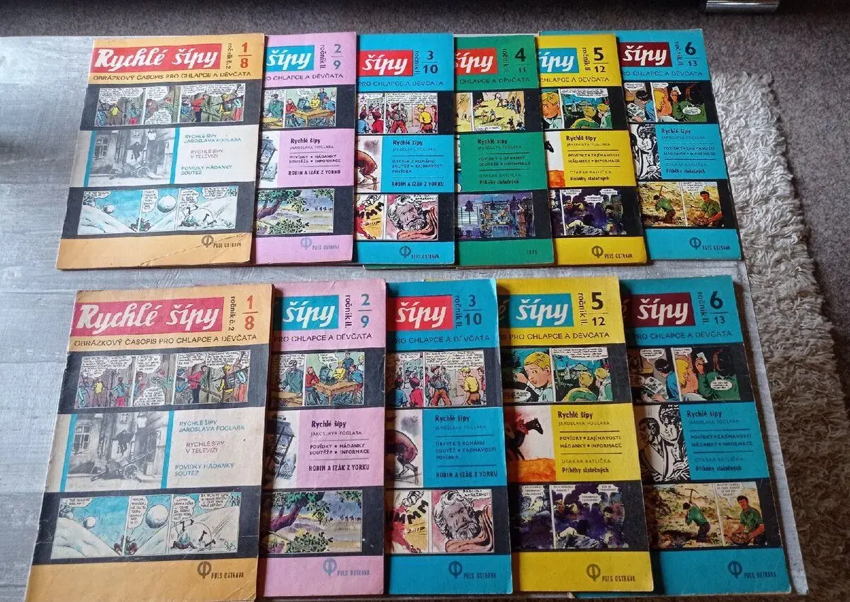 Rychlé šípy 2 ročník 1970 originál 1-6
