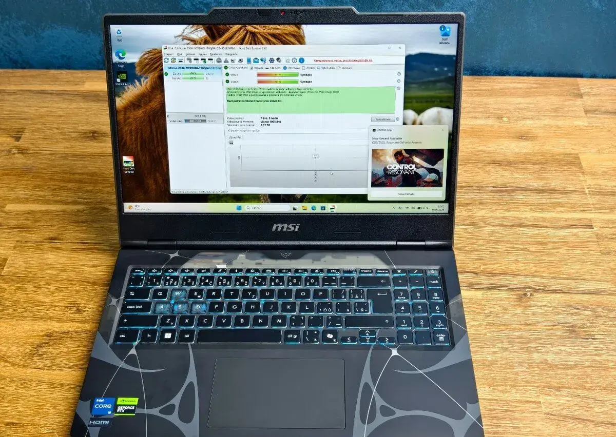 Zánovní herní 8 jádro i5 13420H, 16GB, 1TB SSD, RTX5060 8gb