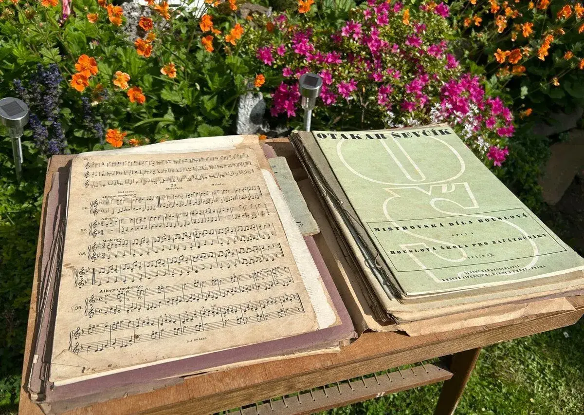 Staré hudební příručky / listy / knihy