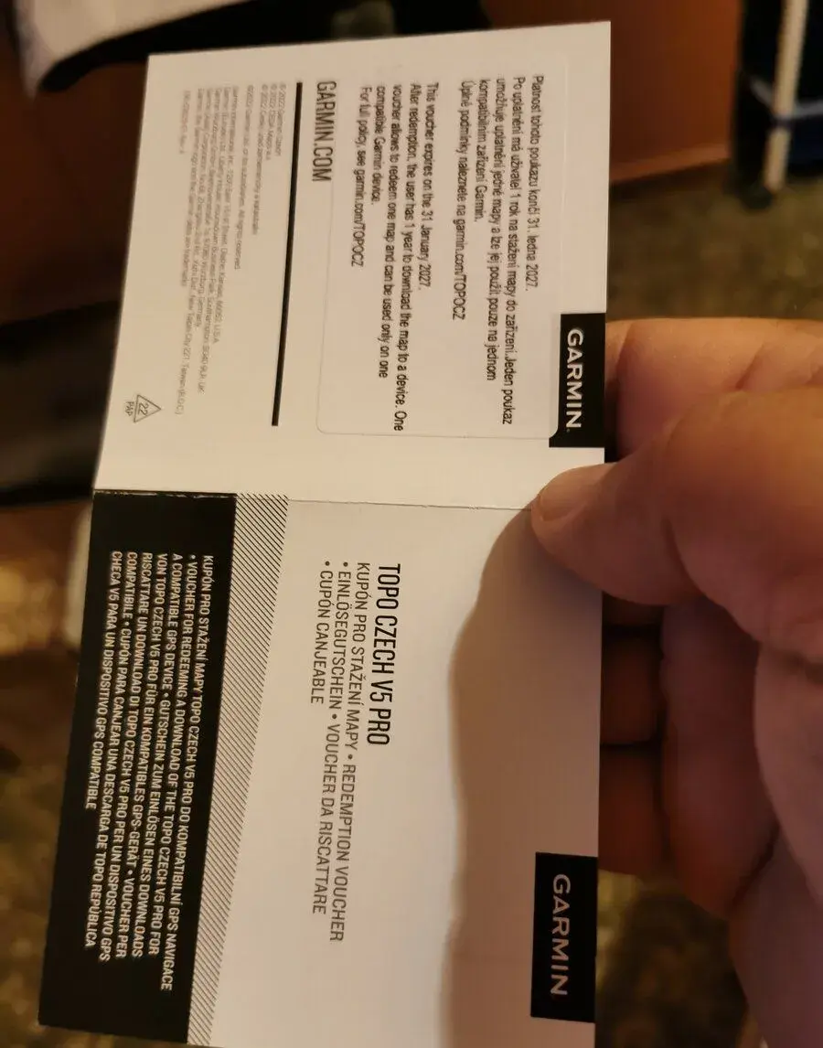 Garmin Voucher TOPO Czech