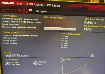 ASUS B150M PRO GAMING + Intel Core i5-7400