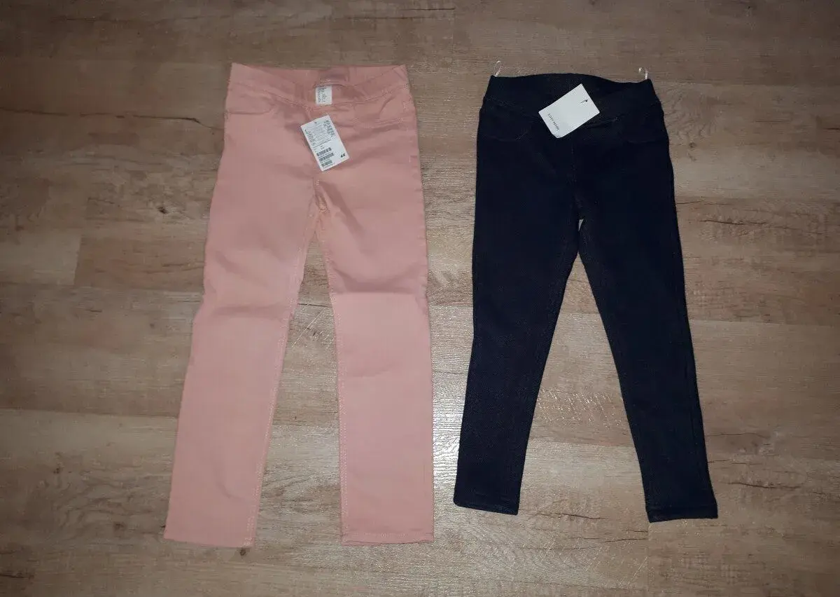 Nové dívčí kalhoty H&M a C&A vel. 110/116