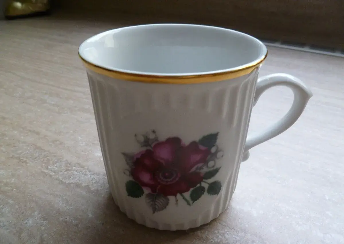 Retro hrnky, český porcelán, 6 ks, nové