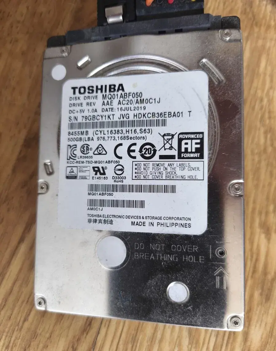 500GB 2,5" Hdd Toshiba MQ01ABF050