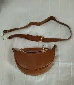 KOŽENA ELEGANTNI CROSSBODY KABELKA - LUKA CAMEL - NOVA