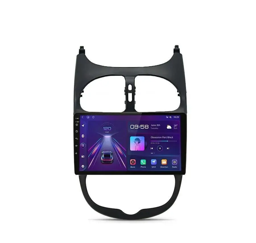 Android autorádio s navi pro PEUGEOT 206 (2001-2008)
