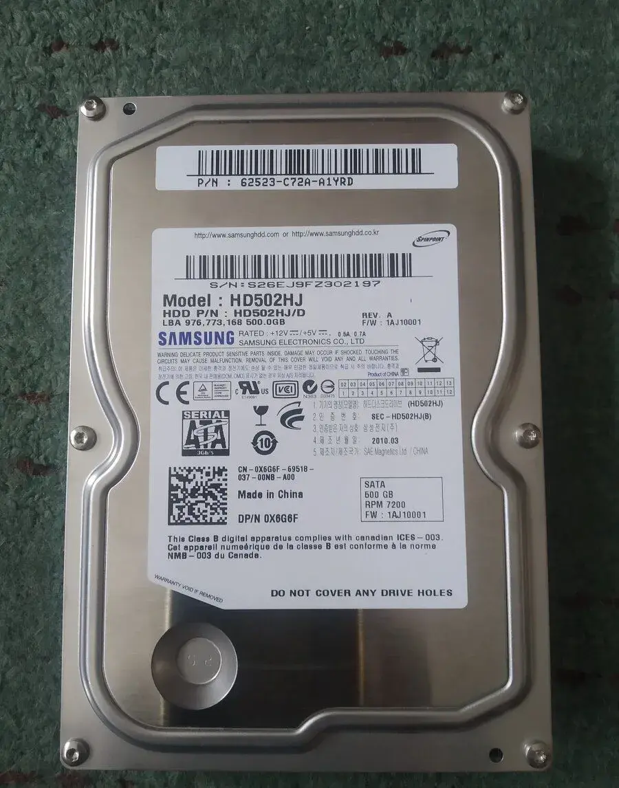 HDD Samsung HD502HJ, SATA 500 GB
