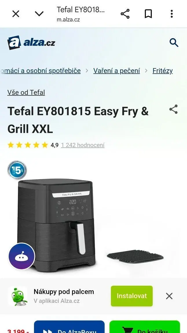 Horkovzdušná fritéza Tefal Easy Fry & Grill XXL 2v1