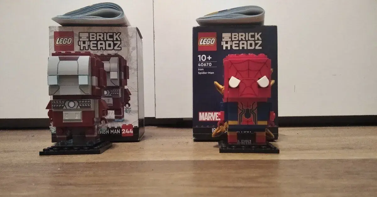 Lego brigheadz Marvel Iron man a Spider man