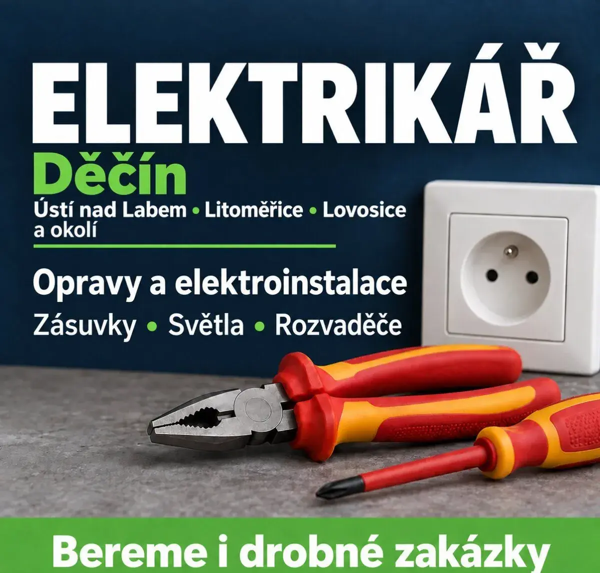 Elektrikář Děčín, Ústí, Litoměřice