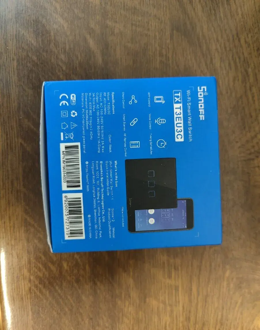 Sonoff TX T3EU3C - chytrý vypínač