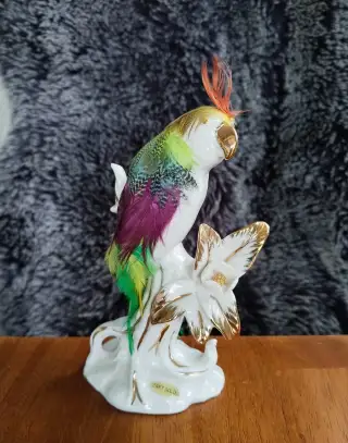 Porcelánový papoušek se zlatemSLEVA 25%NA: