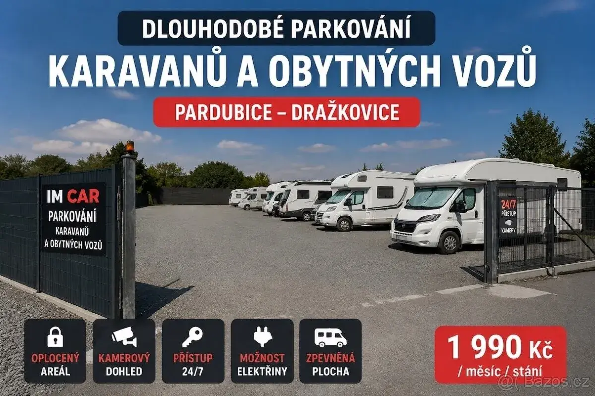 DLOUHODOBÉ PARKOVÁNÍ KARAVANŮ A OBYTNÝCH VOZŮ – PARDUBICE