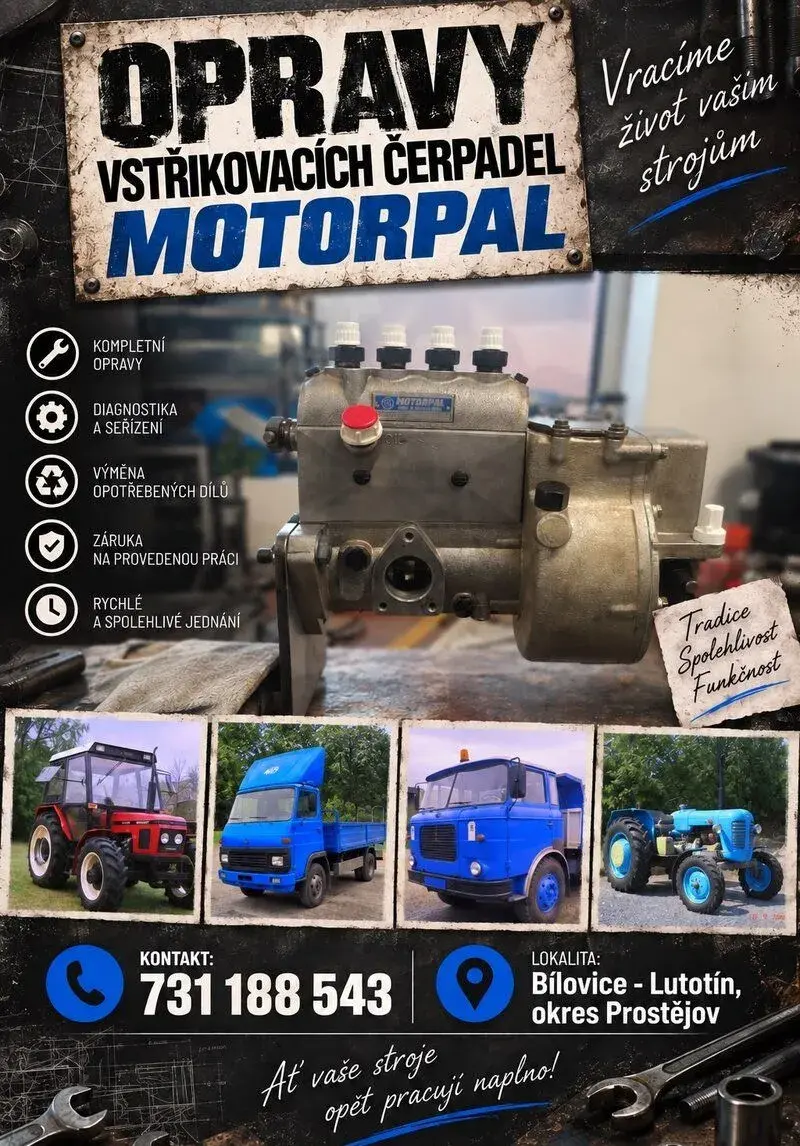Opravy vstřikovacích čerpadel Motorpal