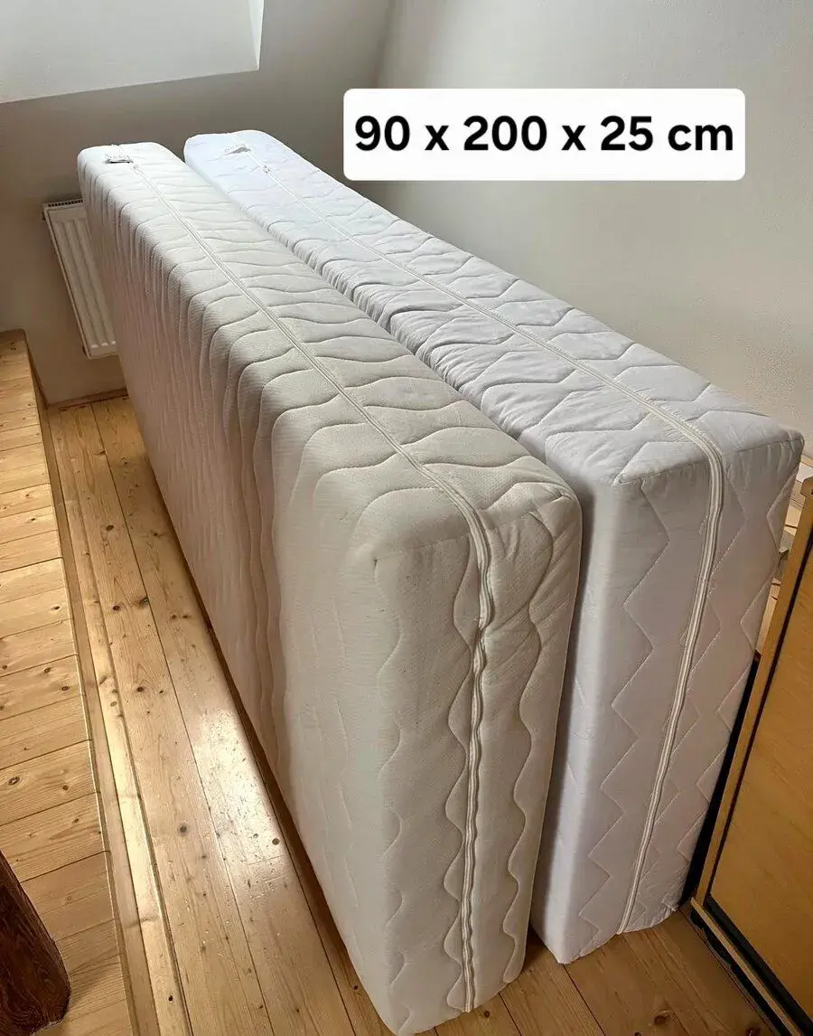 Vysoká středně tvrdá matrace 200 x 90 x 25 cm FDM