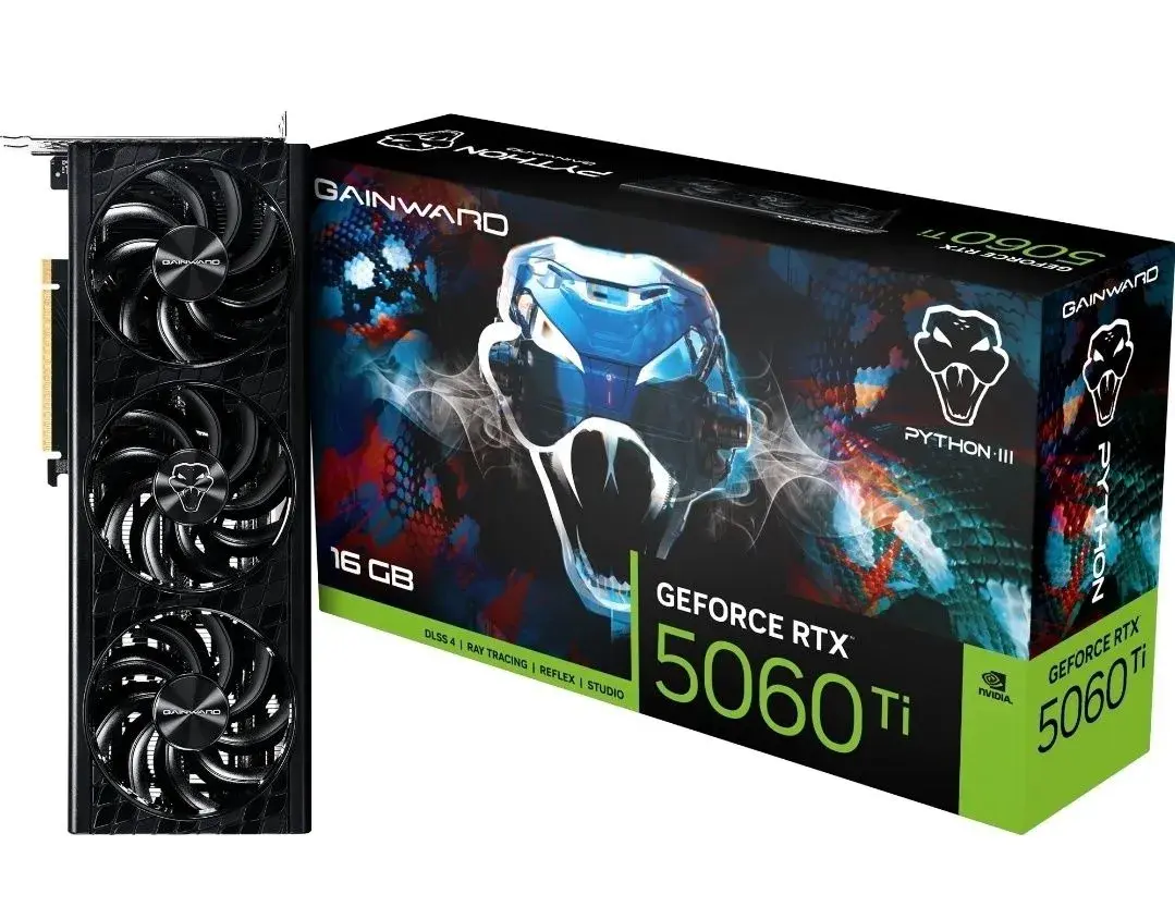 GAINWARD GeForce RTX 5060 Ti Python III 16G v záruce
