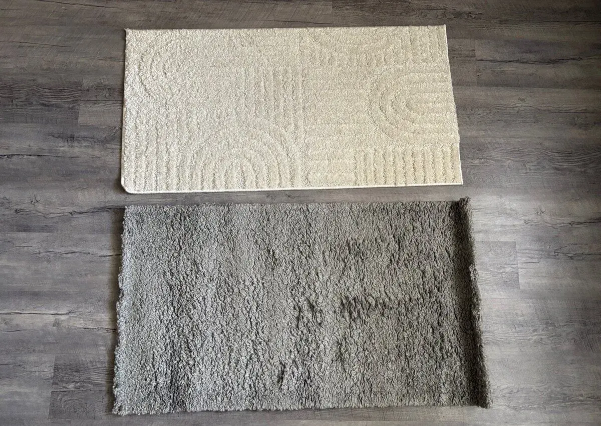 Malý koberec šedý, malý koberec béžový 110x20