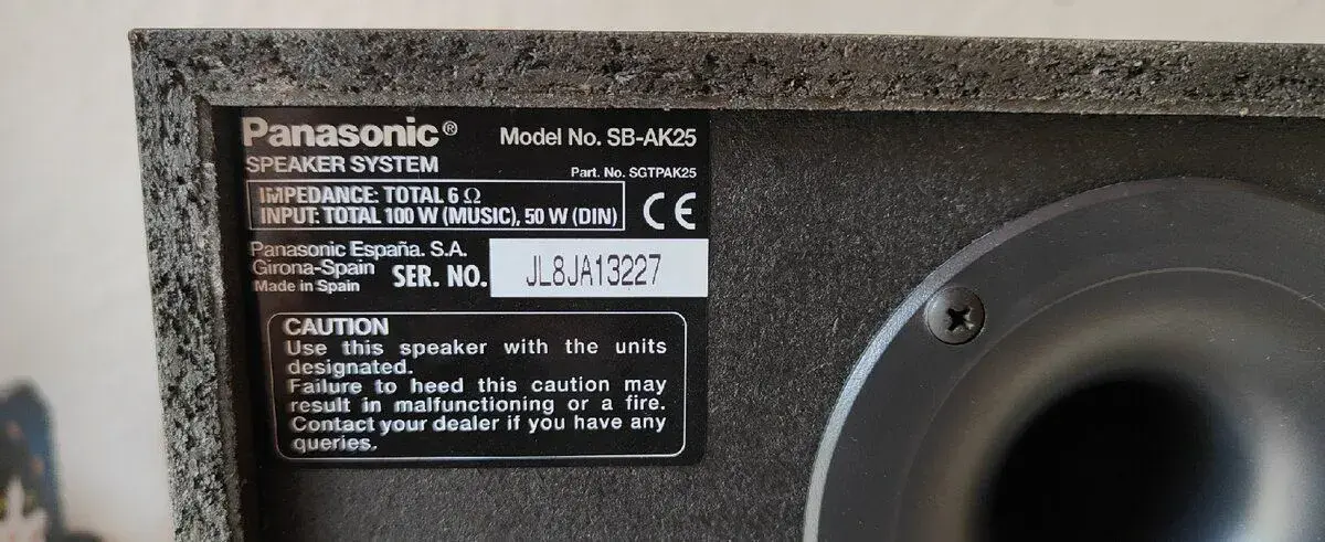 Reprosoustavy Bi-Wiring Panasonic SB-AK25