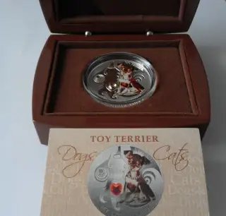 Stříbrná mince Felis Toy Terrier 1oz