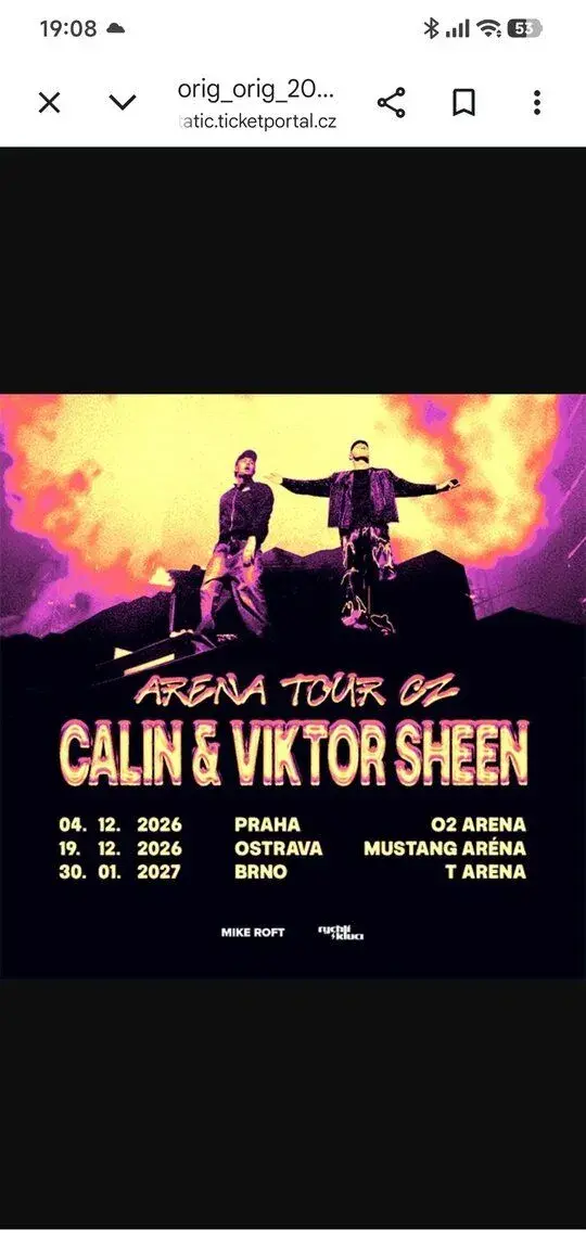Calin a Victor Sheen Brno 3vstupenky