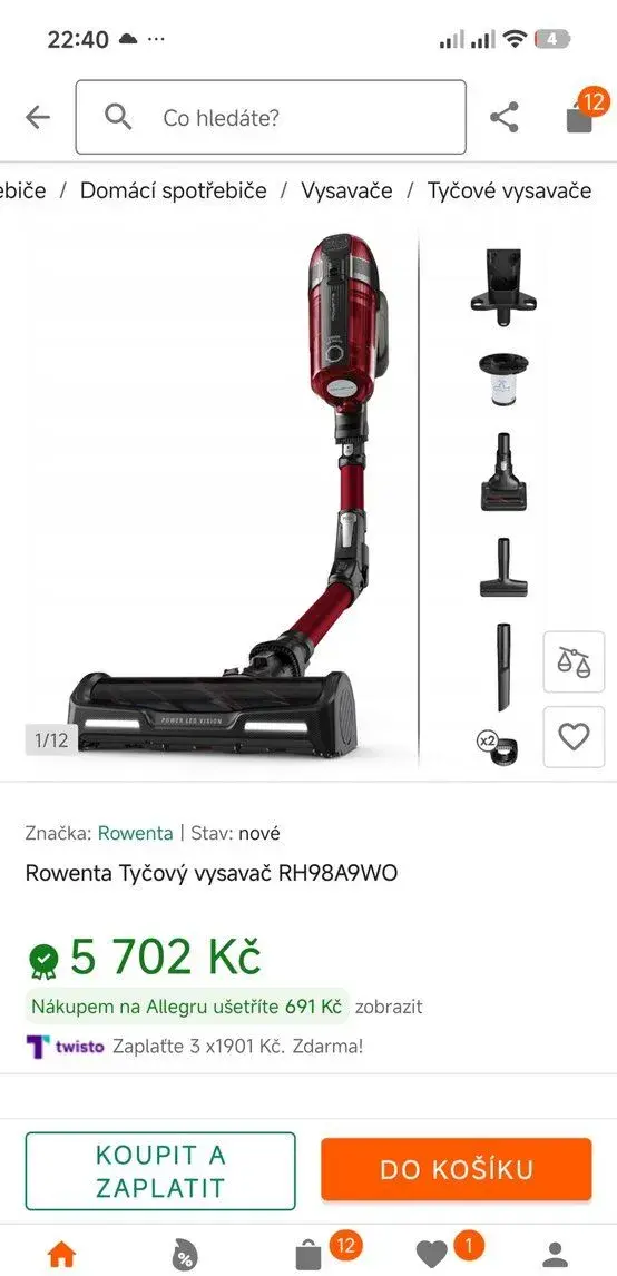 Vysavač Tefal- Rowenta