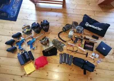 Paintball velké vybavení, zbraň Dye a mnoho dalšího