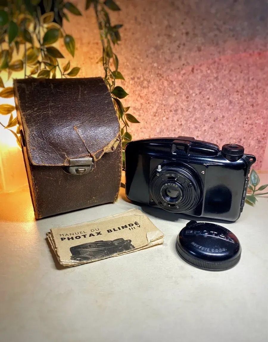 Photax Blindé III V historický francouzský fotoaparát 1950